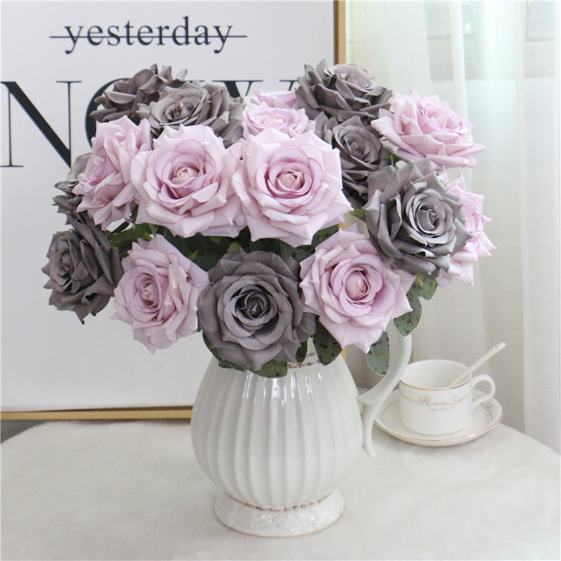 9 heads one bouquet silk rose artificial flower valentine's gift wedding bride dress up home decoration christmas fake flower, Red
9 heads one bouquet silk rose artificial flower valentine's gift wedding bride dress up home decoration christmas fake flower, Red