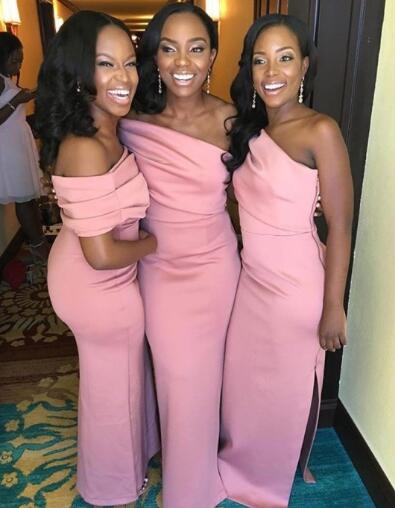 One Shoulder Mermaid Bridesmaid Dresses for Wedding Party Under 100, Custom made from color chart
One Shoulder Mermaid Bridesmaid Dresses for Wedding Party Under 100, Custom made from color chart