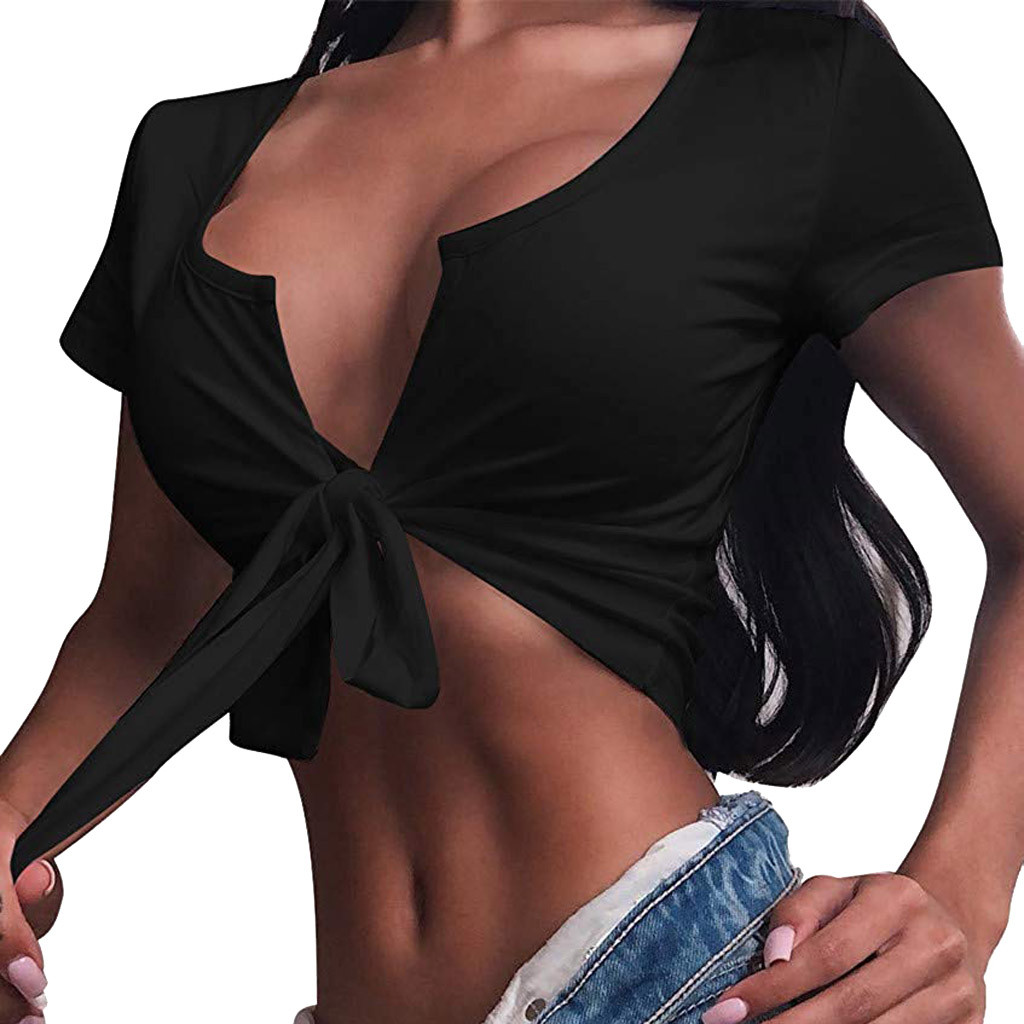 2019 Fashion Sexy Women Short Sleeve Crop shirt Button Vest Halter Casual black sexy shirt Short
2019 Fashion Sexy Women Short Sleeve Crop shirt Button Vest Halter Casual black sexy shirt Short