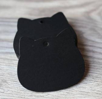 Cat Head Kraft Paper Tags Gift Wrap Labels DIY Wedding Birthday Note Blank Craft Gift Tag 5.2x6.5cm 300pcs/lot