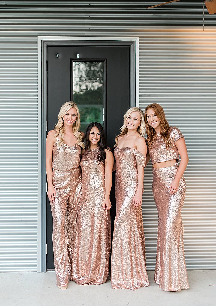 Cheap Bridesmaid Dresses 4 Styles Floor Length Sequins Sparkly Junior Prom Dress Custom Made Evening Gowns
