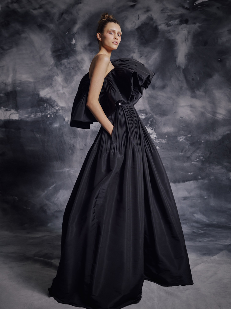 2020 Modest Krikor Jabotian One Shoulder Sleeveless A Line Evening Dresses Ruffles Sash Formal Dresses Sweep Train Party Gown