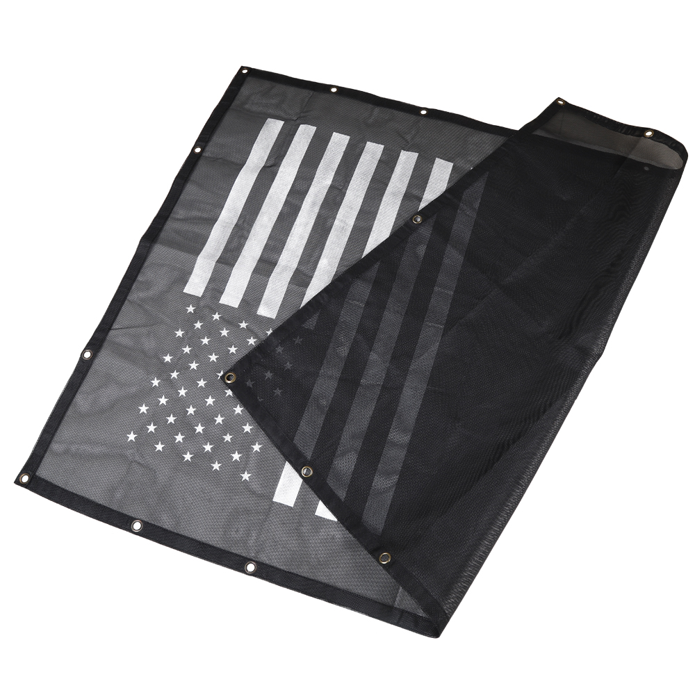 Black Mesh Sunshade Roof SunShade Net (US Flag) For Jeep Wrangler JL JLU 2018-2025 up 4Door Auto Exterior Accessories