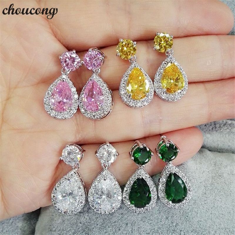 choucong 5 color Water Drop earring 5A zircon cz White Gold Filled Engagement Wedding Dangle Earrings for women jewelry
choucong 5 color Water Drop earring 5A zircon cz White Gold Filled Engagement Wedding Dangle Earrings for women jewelry