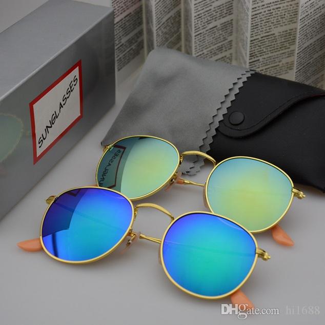 Round Metal Sunglasses Designer Eyewear Gold Flash Glass Lens For Mens Womens Mirror Sunglasses Round unisex sun glasse with cases and box
Round Metal Sunglasses Designer Eyewear Gold Flash Glass Lens For Mens Womens Mirror Sunglasses Round unisex sun glasse with cases and box