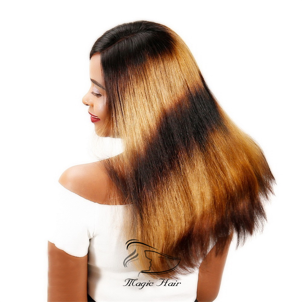 Lace Front Human Hair wig Brazilian Straight Closure Wig Ombre 1b/30 Remy Human Hair Wigs For Black Women Middle Part Free Shipping