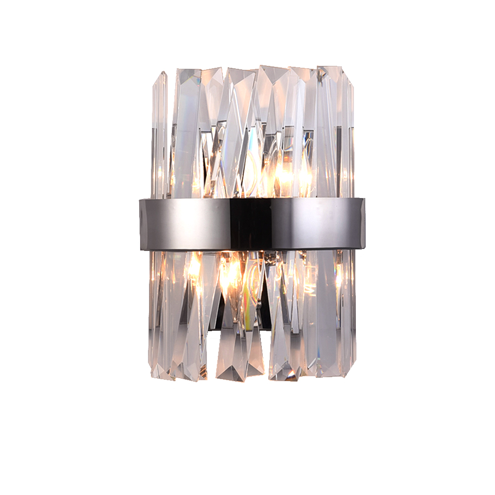 high quality crystal wall lights lamps modern chrome sconce AC110V 220v lustre cristal lamp bedroom