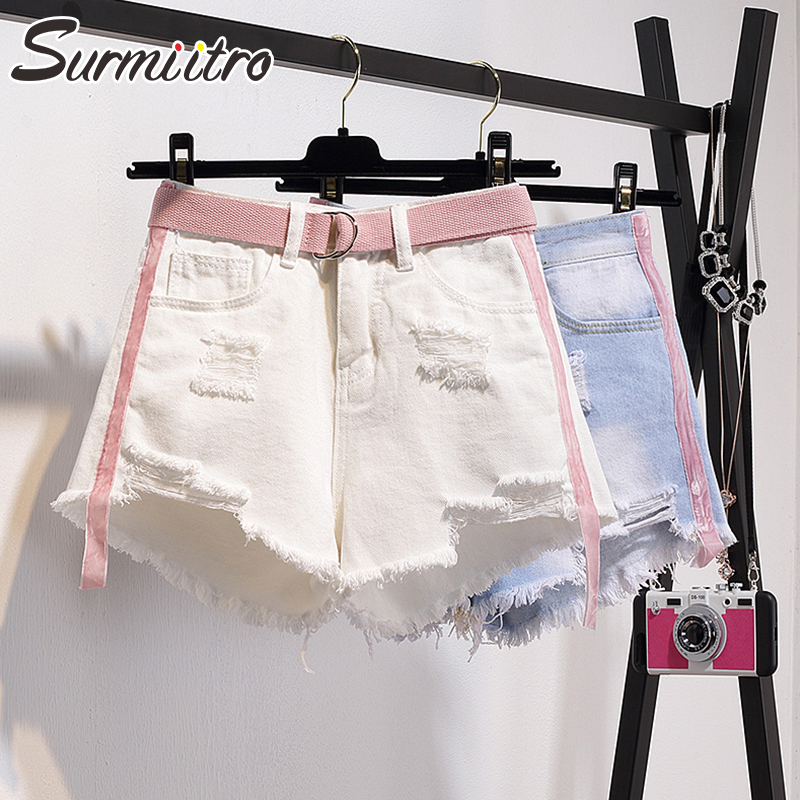 Surmiitro Plus Size 5XL Korean Summer Shorts Women 2020 Lady Casual Ripped Short Jeans High Waist Denim Shorts Female With Blet, White
Surmiitro Plus Size 5XL Korean Summer Shorts Women 2020 Lady Casual Ripped Short Jeans High Waist Denim Shorts Female With Blet, White