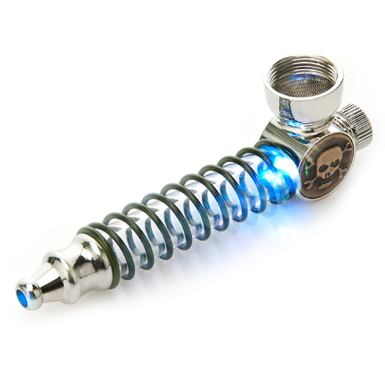 4 inches Spring-loaded metal pipe with lamp portable removable skull screw pipes mini alloy handpipe smoking accessories
4 inches Spring-loaded metal pipe with lamp portable removable skull screw pipes mini alloy handpipe smoking accessories