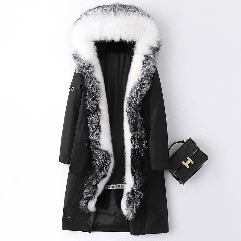 Women's Fur & Faux Fashion Luxury Winter Inner Tank Parka Women Collar Hooded Coat Real Long Warm Thick Black Outerwear
Women's Fur & Faux Fashion Luxury Winter Inner Tank Parka Women Collar Hooded Coat Real Long Warm Thick Black Outerwear
