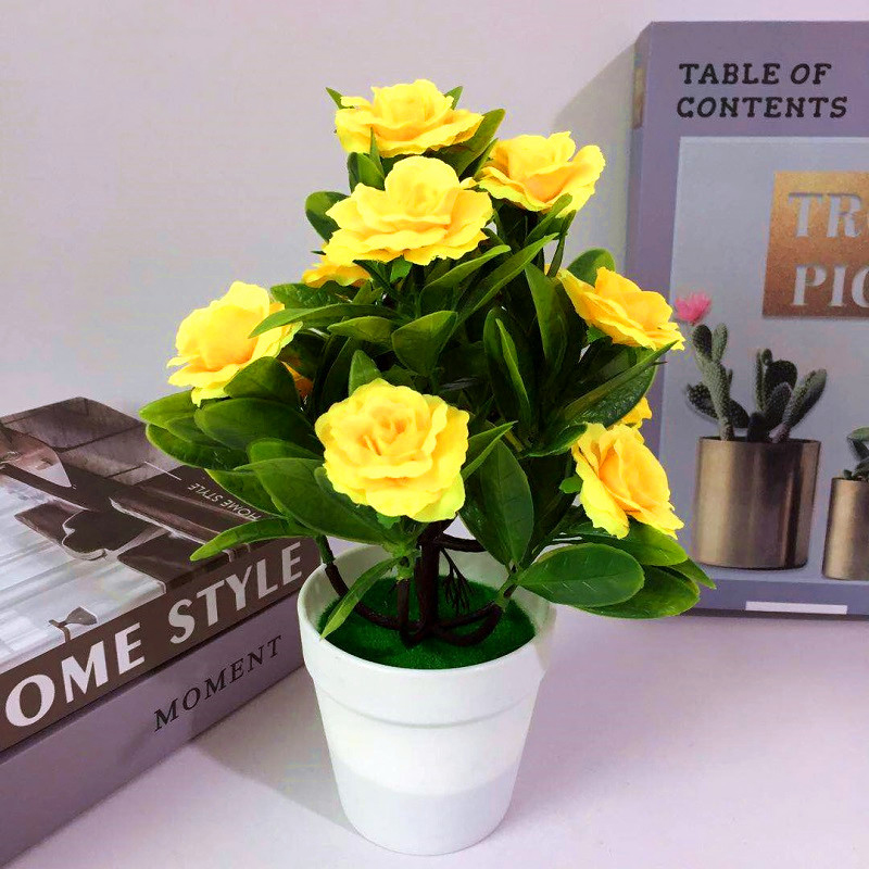 New Hot Artificial Bonsai With Pot Silk Flower 16*25cm 12 Roses Suitable For Weddings Parties Offices Families Restaurants, Red
New Hot Artificial Bonsai With Pot Silk Flower 16*25cm 12 Roses Suitable For Weddings Parties Offices Families Restaurants, Red