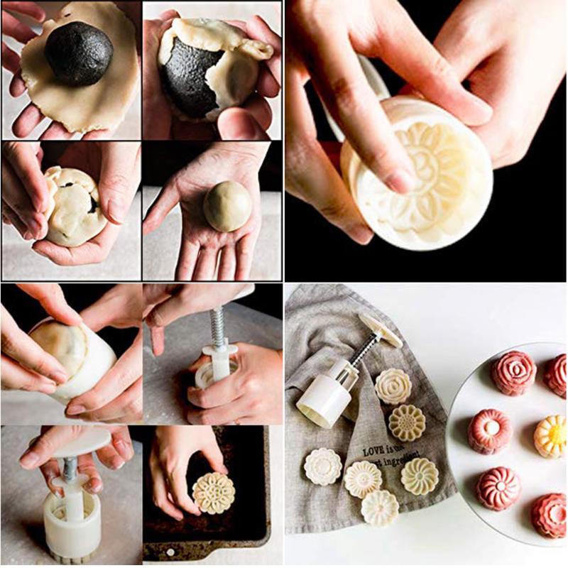 Mooncake Mold Flower Mid-autumn Festival Hand Press Moon Cake Cutter Molds Set Tools Kitchen Baking Scraper
Mooncake Mold Flower Mid-autumn Festival Hand Press Moon Cake Cutter Molds Set Tools Kitchen Baking Scraper