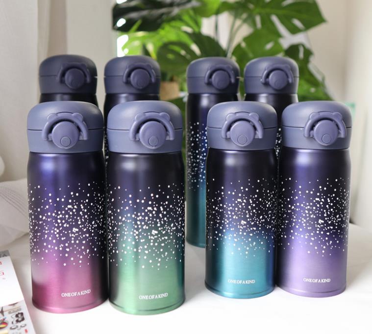Starry Sky 304 Stainless Steel Vacuum Cup Thermos Water Bottle Flasks Insulated Cup Travel Bottle gift Drinkware 500ml 350ml