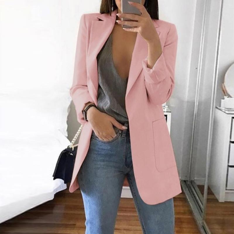 new women casual long sleeve coat suit office ladies slim cardigan tops blazer jacket outwear women clothing oversize 5xl