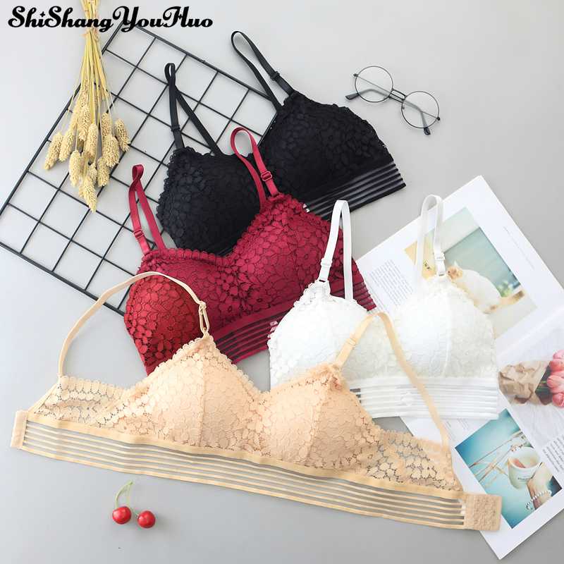 French Sexy Floral Lace Bra Bustier Top Seamless Padded Bralette 3/4 Cup Wireless Bras Brassiere Femme Lingerie Underwear Women, Beige
French Sexy Floral Lace Bra Bustier Top Seamless Padded Bralette 3/4 Cup Wireless Bras Brassiere Femme Lingerie Underwear Women, Beige