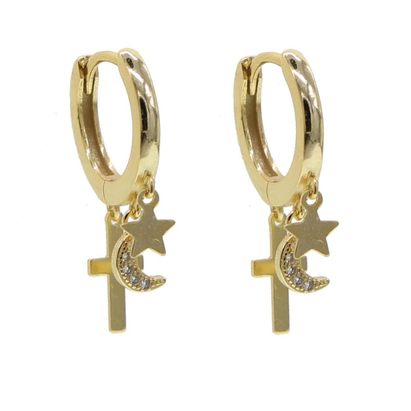 Hoop & Huggie Sunmmer Fashion Simple Design 925 Sterling Silver Cross Star Moon Cz Charm Drop Pendant Earring Women Delicate Party Jewelry
Hoop & Huggie Sunmmer Fashion Simple Design 925 Sterling Silver Cross Star Moon Cz Charm Drop Pendant Earring Women Delicate Party Jewelry