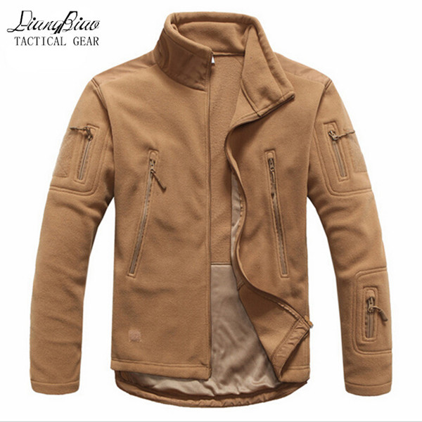 Men's Jackets Men Tactical Clothing Autumn Winter Fleece Army Jacket Softshell Hunt Style