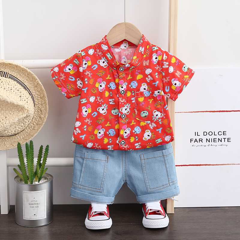 Boy Clothing Casual Baby Girl's Summer Clothes Set Full Print Shirt+ Shorts Suits Clothes Cotton Products Kids, Blue
Boy Clothing Casual Baby Girl's Summer Clothes Set Full Print Shirt+ Shorts Suits Clothes Cotton Products Kids, Blue