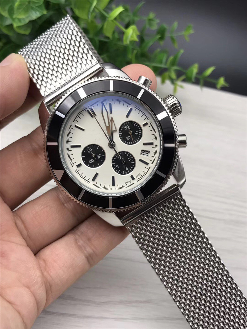 Hot sale high quaity man watch steel watches quartz stopwatch Male watch stainless watches chronograph wrist watch 236