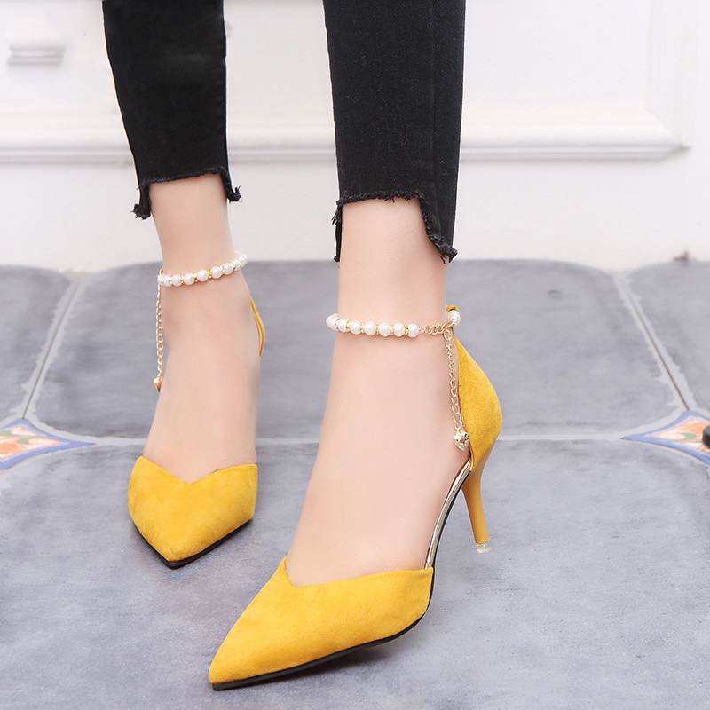 summer new women's sandals thin high heel shallow mouth single shoes female pointed wild comfortable high heels, Black
summer new women's sandals thin high heel shallow mouth single shoes female pointed wild comfortable high heels, Black
