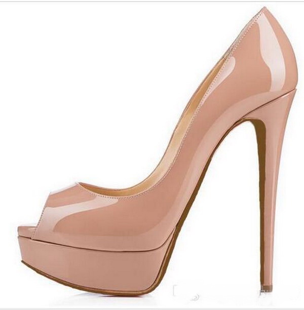 Classic Brand Red Bottom High Heels Platform Shoe Pumps Nude/Black Patent Leather Peep-toe Women Dress Wedding Sandals Shoes
Classic Brand Red Bottom High Heels Platform Shoe Pumps Nude/Black Patent Leather Peep-toe Women Dress Wedding Sandals Shoes