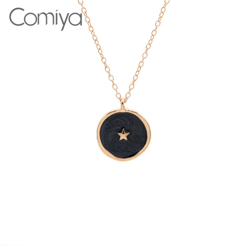 Chains Comiya Necklaces Zinc Alloy Round Pendant Resin Mosaic Star Charms Korean Necklace Collare Jewelry Femme Fashion Bijoux
Chains Comiya Necklaces Zinc Alloy Round Pendant Resin Mosaic Star Charms Korean Necklace Collare Jewelry Femme Fashion Bijoux
