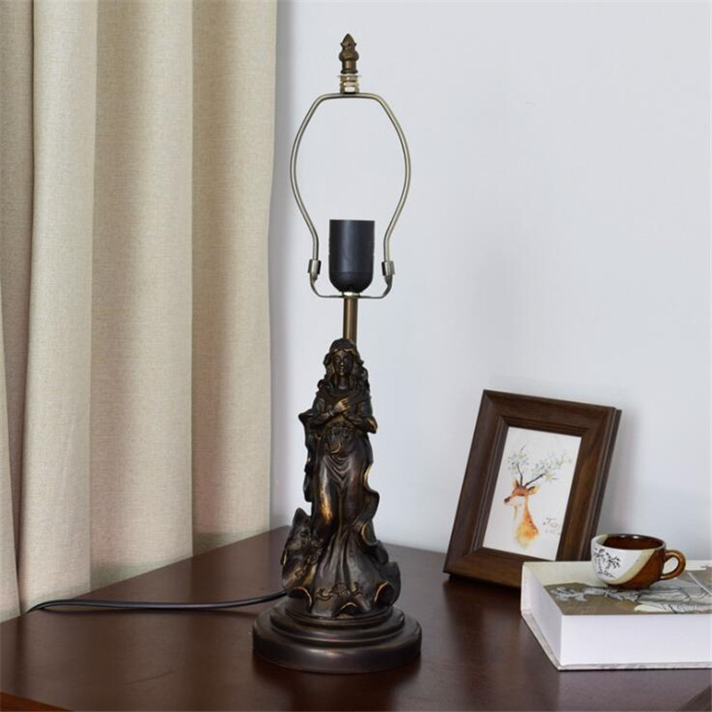 Tiffany stained glass table lamps bar hotel hall room desk lamp online push button switch beautiful angel base lightsTF048