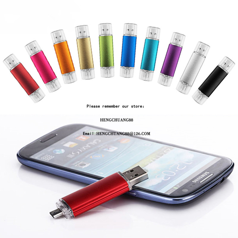 Multi-color 2GB OTG USB Flash Drive 2g External Storage Memory Stick 1g Micro USB Stick Pendrive for Smartphones & Tablets custom logo