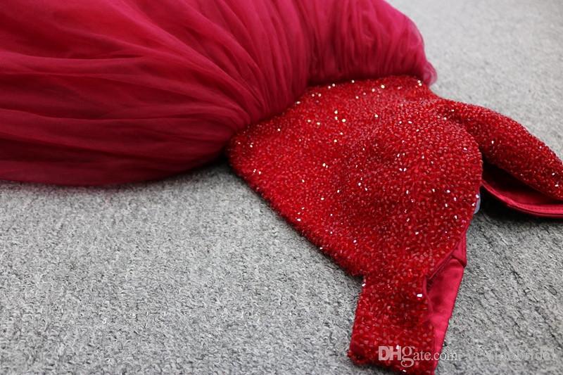 Real Picture Red Quinceanera Dress Cheap 2019 V Neck Beaded Corset Sweet 16 Dresses Party Evening Wear Vestido De 15 Anos Pageant Gowns
