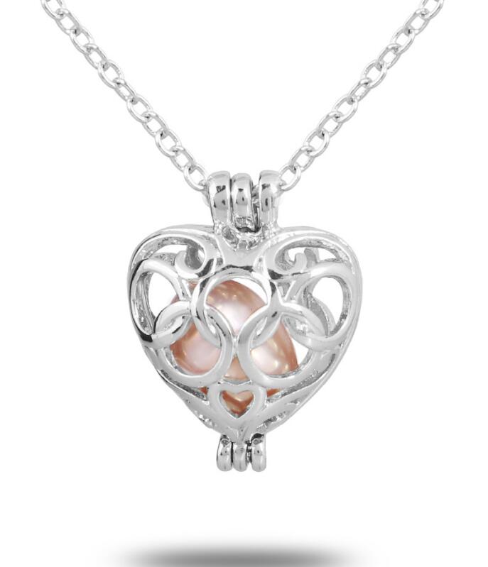 Wholesale-Love Wish Pearl Cages Locket Necklace Oyster Pendant Necklace (Excluding Pearl Canned) Hollow Turtle/Dolphin/Love Pendant Necklace