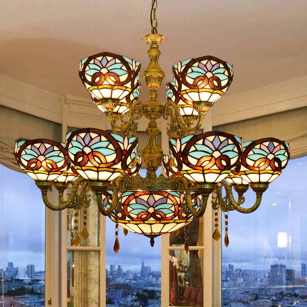 European retro chandelier creative Tiffany stained glass decorative lamp living room double villa large chandelier love Baroque lamp
European retro chandelier creative Tiffany stained glass decorative lamp living room double villa large chandelier love Baroque lamp