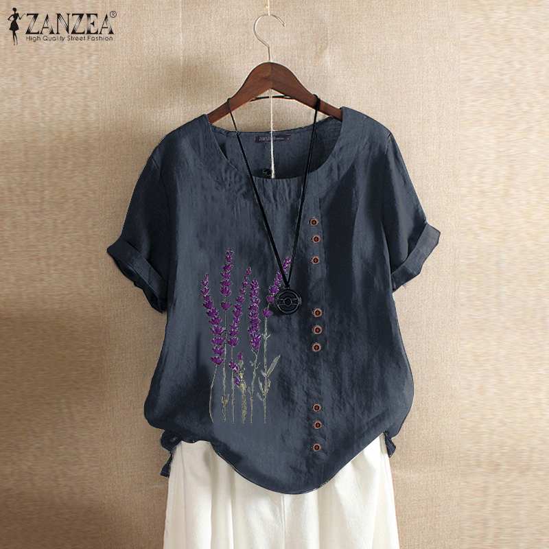 2020 ZANZEA Women' Embroidery Blouse Vintage Summer Tops Casual Short Sleeve Tee Shirts Female Button Blusas Plus Size Tunic, Pink
2020 ZANZEA Women' Embroidery Blouse Vintage Summer Tops Casual Short Sleeve Tee Shirts Female Button Blusas Plus Size Tunic, Pink