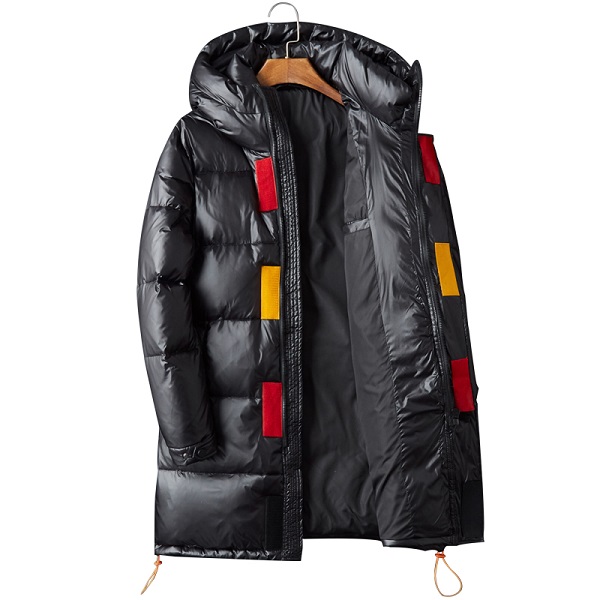 2019 new arrival winter high quality 80% white duck down hooded long jackets men,print letters waterproof parkas men