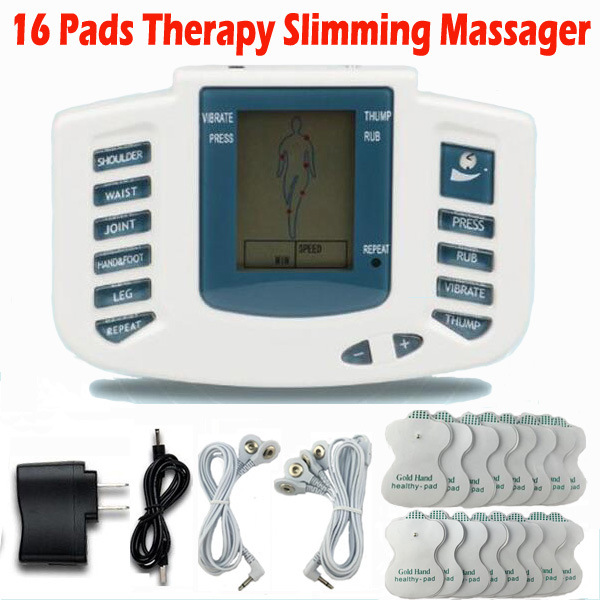New English Button Electrical Muscle Stimulator Slimming Massager Pulse Tens Acupuncture Machine +16Pads+EU/US Plug
New English Button Electrical Muscle Stimulator Slimming Massager Pulse Tens Acupuncture Machine +16Pads+EU/US Plug