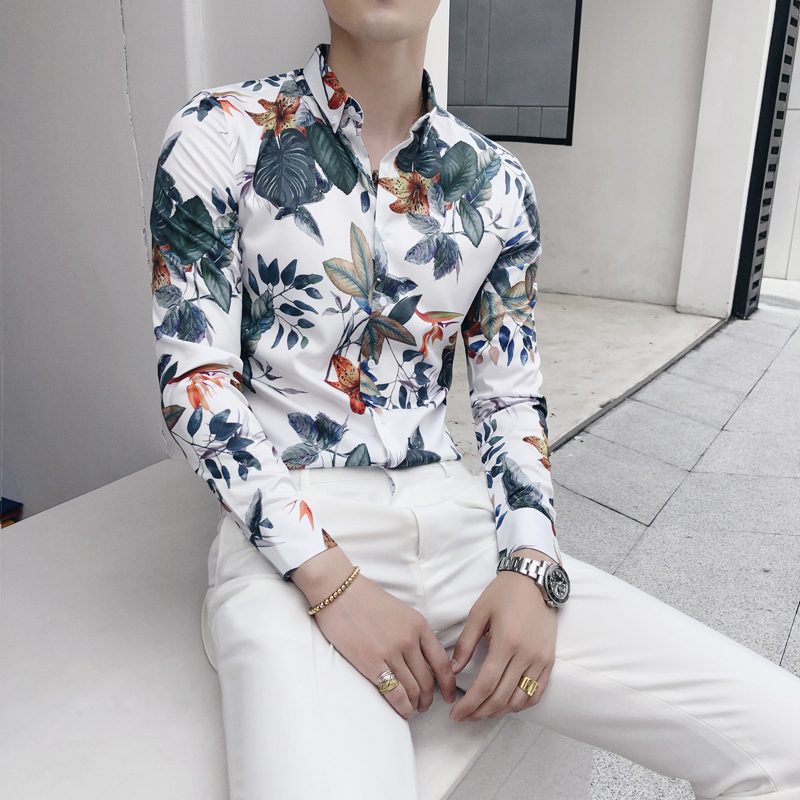 2019 Brand Streetwear Hawaiian Shirt Men Long Sleeve Slim Fit Mens Shirts Camisa Social Masculina Floral Print Casual Shirts, Black
2019 Brand Streetwear Hawaiian Shirt Men Long Sleeve Slim Fit Mens Shirts Camisa Social Masculina Floral Print Casual Shirts, Black