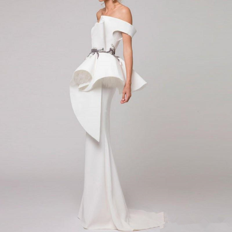 2019 Azzi&Osta Mermaid Prom Dresses Strapless Appliques Plus Size Evening Gowns robes de soirée Beach Special Occasion Dress Formal Wear
