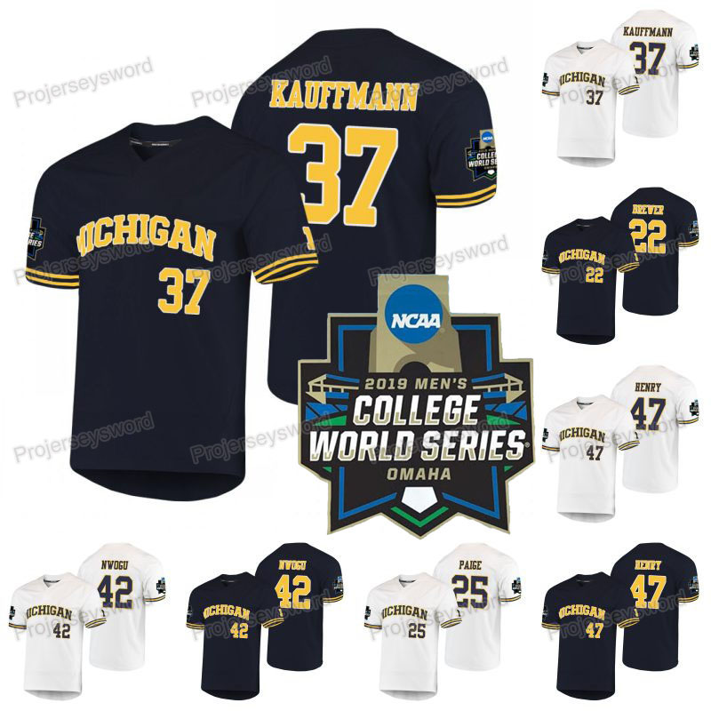 Michigan Wolverines Jersey Jeff Criswell Brewer Isaiah Paige arl Kauffmann Nwogu Tommy Henry 2019 NCAA College Baseball Jerseys, 37 navy
Michigan Wolverines Jersey Jeff Criswell Brewer Isaiah Paige arl Kauffmann Nwogu Tommy Henry 2019 NCAA College Baseball Jerseys, 37 navy