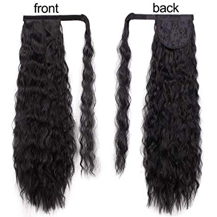 160g Long Corn wet Wave Ponytail Extension Malaysian virgin hair Wavy Human Hairpiece 20inch Wrap Around Corn Ponytail