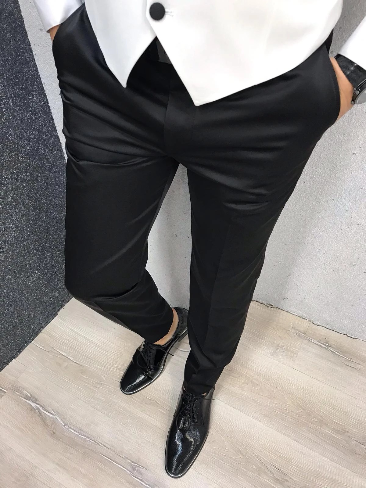 White Ivory Notched Lapel Wedding Tuxedo Men's Suit Slim Fit Formal Groom Prom Dinner Leisure Blazer 3 Pieces (Jacket+Vest+Pants)