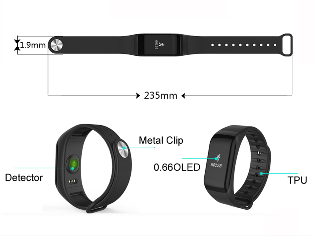 F1 Blood Oxygen Tracker Smart Bracelet Heart Rate Monitor Smart Watch Waterproof Fitness Tracker Smart Watch For iPhone Android Phone Watch