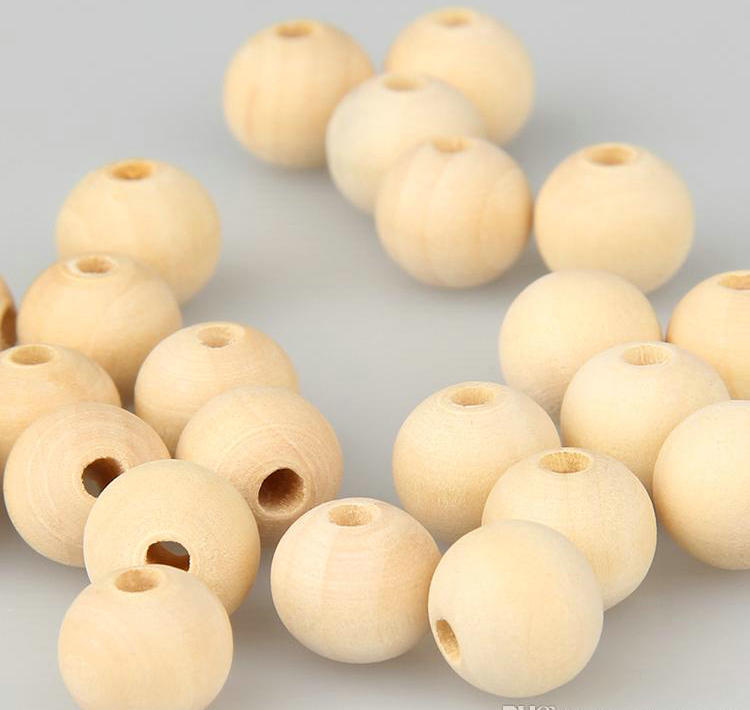 Original Color Natural Round Wood Spacer Beads For DIY Jewelry Making 18/20/25/30/35/40mm Pick Size Wood Beads Baby Teething от DHgate WW