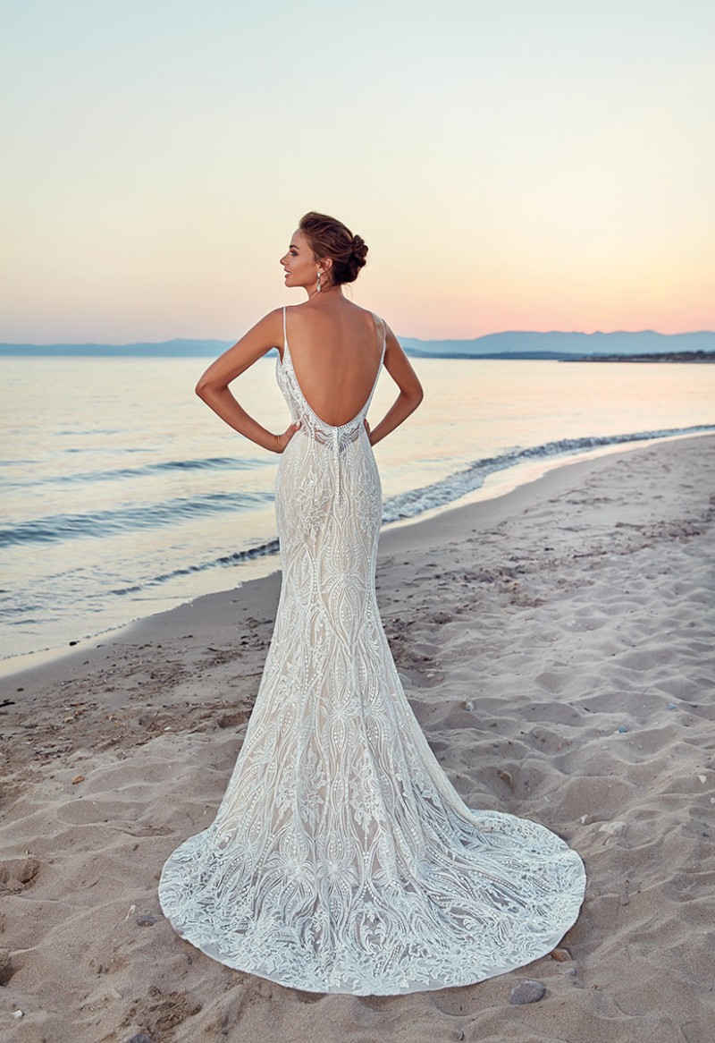 eddy k beach mermaid wedding dresses high neck lace bridal gowns backless boho wedding dress vestido de novia