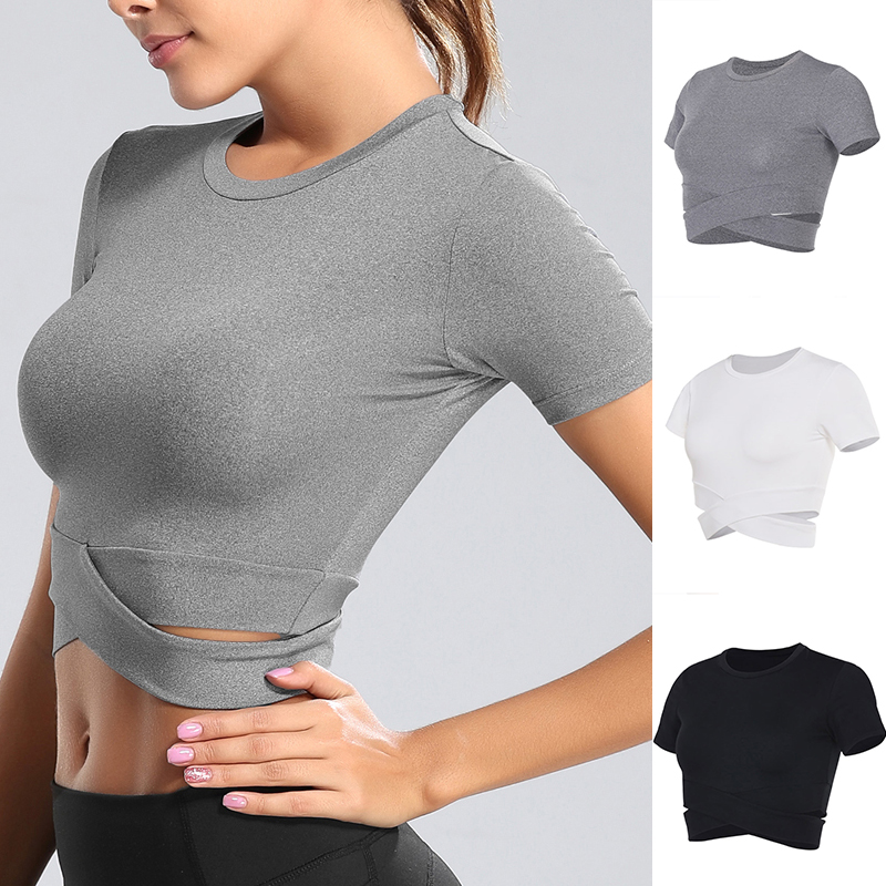 Women Yoga Tops Summer Fashon Yoga Shirt Short Sleeve Crop Top Women Sportwear Shirt Gymwear Top Gym T-shirt, White
Women Yoga Tops Summer Fashon Yoga Shirt Short Sleeve Crop Top Women Sportwear Shirt Gymwear Top Gym T-shirt, White