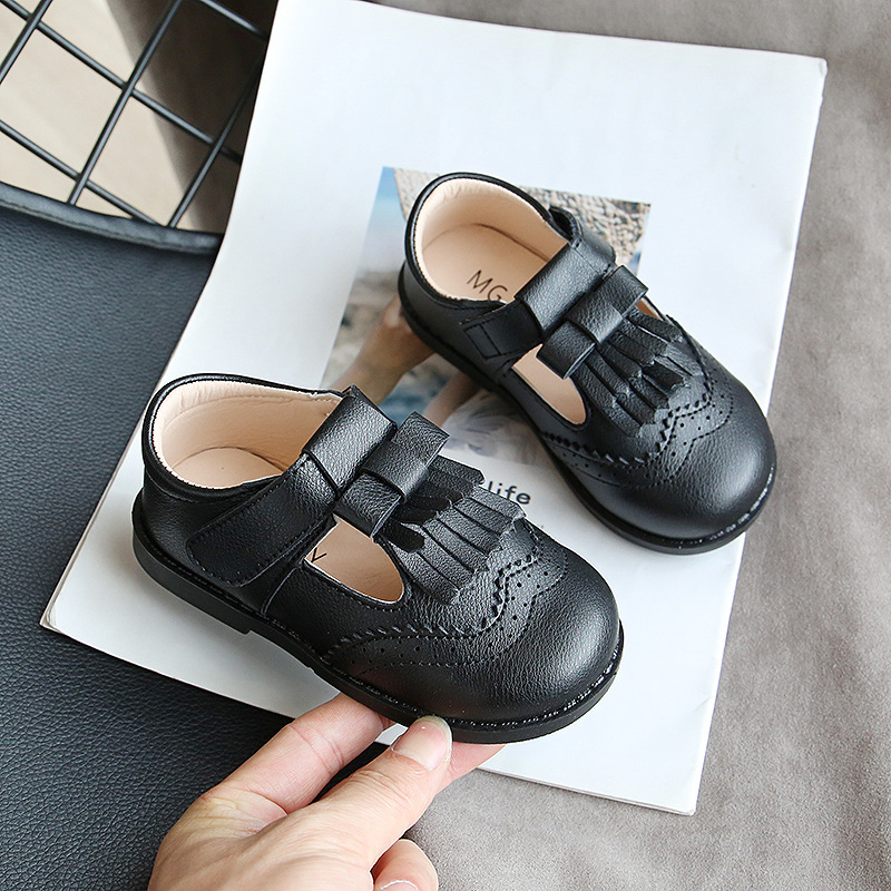 Girls' leather shoes 2020 new spring and autumn children's British style casual shoes, Black
Girls' leather shoes 2020 new spring and autumn children's British style casual shoes, Black