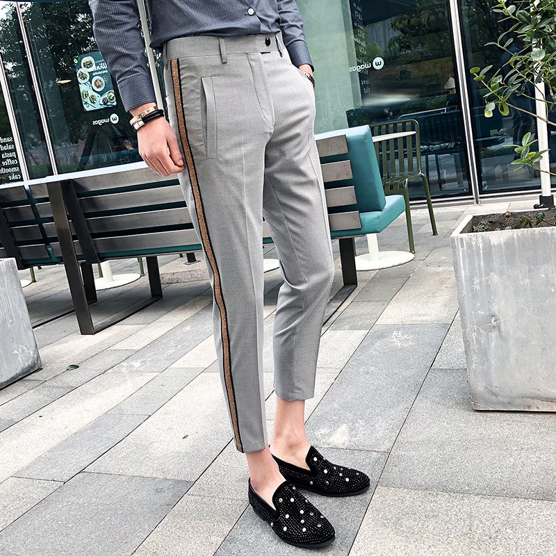 Striped Pant Pantalon Homme 2020 Summer Fashion Men Business Slim Fit Pants Men Casual Office Pants Slim Fit Social Trouser, Light gray
Striped Pant Pantalon Homme 2020 Summer Fashion Men Business Slim Fit Pants Men Casual Office Pants Slim Fit Social Trouser, Light gray