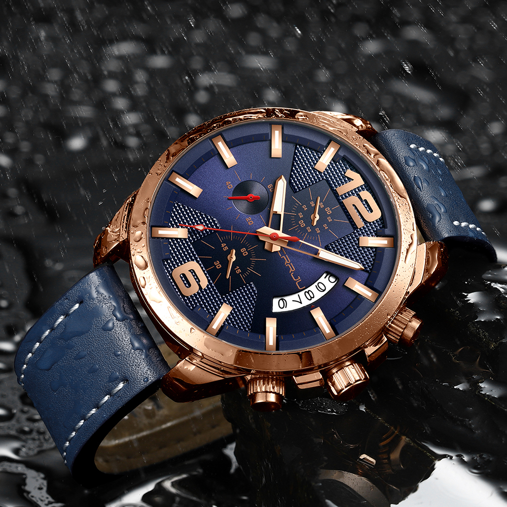 CRRJU Luxury Multi-function Chronograph Men Wristwatch Fashion Military Sport Waterproof Leather Male Watch Relogio Masculino, Slivery;brown
CRRJU Luxury Multi-function Chronograph Men Wristwatch Fashion Military Sport Waterproof Leather Male Watch Relogio Masculino, Slivery;brown
