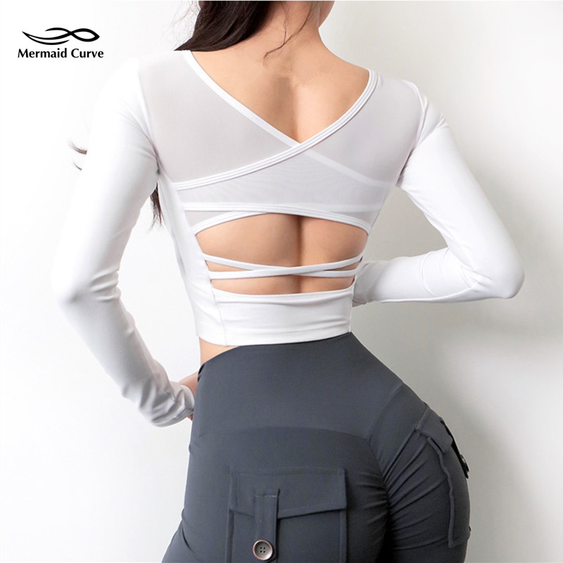 Women Long Sleeve Sports T shirt Crop Top Sexy Back Net Yarn Patchwork Breathable Hollow Quick-Drying Gym Yoga Shirt With Padded, Black
Women Long Sleeve Sports T shirt Crop Top Sexy Back Net Yarn Patchwork Breathable Hollow Quick-Drying Gym Yoga Shirt With Padded, Black