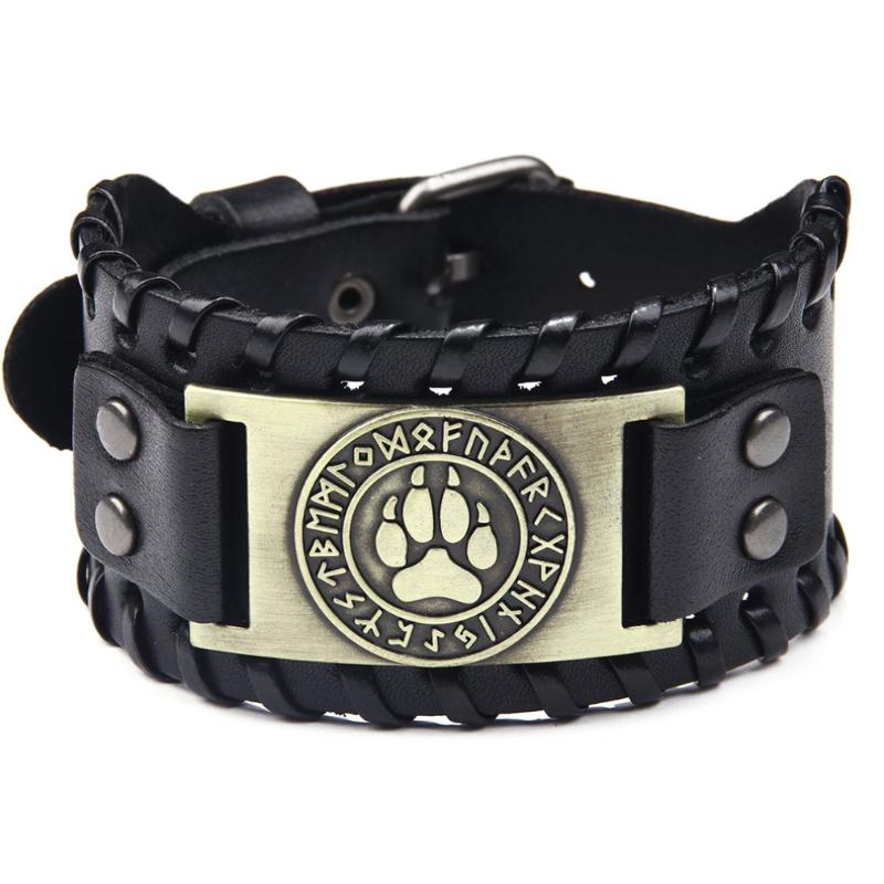 Hot Viking Wolf Braided Genuine Leather wide Bracelets for men Nordic Runes Wristbands Odin Symbol Bangles Gift
Hot Viking Wolf Braided Genuine Leather wide Bracelets for men Nordic Runes Wristbands Odin Symbol Bangles Gift