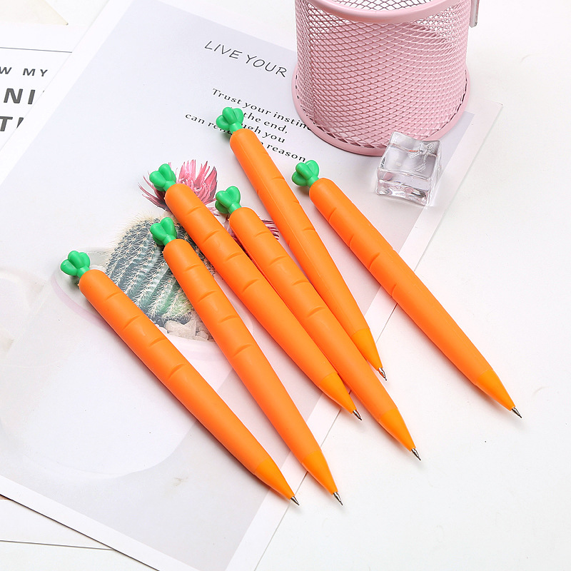 Ballpoint Pens 36 pcs/lot 0.5/0.7mm Cactus Corn Mechanical Pencil Cute Carrot Automatic Drawing Pen School writing Supplies Stationery gift
