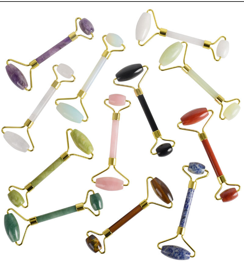 Rose Quartz Roller Slimming Face Massager Lifting Tool Natural Jade Facial Massage Roller Stone Skin Massage Beauty Care